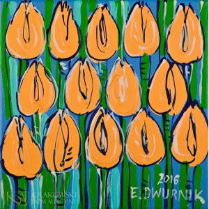 Edward DWURNIK (1943-2018), Żółte tulipany (2016)