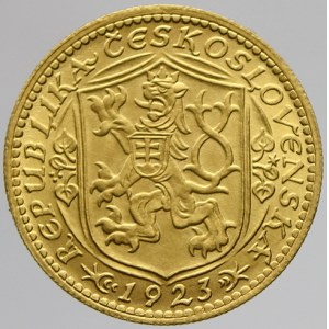 Československo.  1 dukát 1923 (3,48 g), raž. 61.863 ks