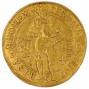 Habsburkové. Ferdinand II. 10 dukát 1624 Praha - Jan Suttner (33,86 g). MKČ-711. opracovaná hrana, úpravy v ploše, n...