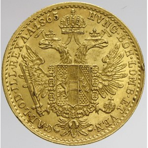 1 dukát 1865 A (3,45 g).  vlas. škr., hr.
