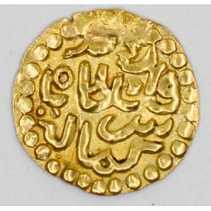 Kalamat šáh (1688-99). Au cupang (0,65 g), bez let. a mincovny