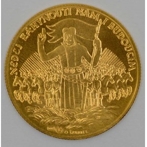 Novoražby medailí k 1000. výročí zavraždění Sv. Václava 1929/2017. Au 0.987 (3 dukát) 30 mm + Ag 0.987 (cca 10 g) 30 mm...