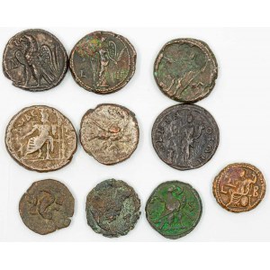 Lot 10 mincí, převážně tetradrachmy