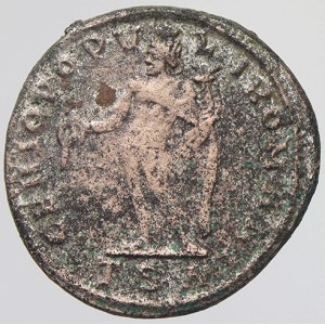 Diocletianus  (284-305).  Follis. R: GENIO POPULI ROMANI TS:A, minc. Thessalonika. RIC-19a.  zb. postř...
