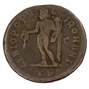 Galerius  (293-305). Follis, minc. Thessalonica (TS). GENIO POPVLI ROMANI, Genius stojící vlevo. Coh.-81, Sear...