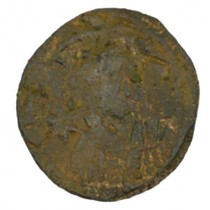 Byzanc.  Michael VII.  (1071-78). AE follis, minc. Constantinopolis, přeražba. Sear-1867.  patina