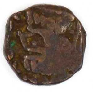Indoparthové.  Gondohares I. (20-25). AE drachma (10 mm), minc. Magadha. Mi.-1142.  n. excentr., n. nedor...