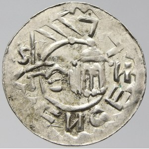 Vratislav II. (1061-92). Denár, nízká koruna. Cach-354