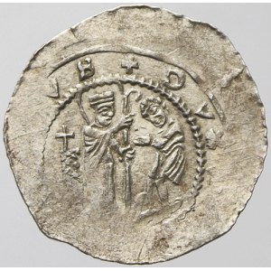 Vladislav II. (1140-58). Denár, kulička v ploše vlevo. Cach-587