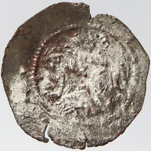 Vladislav II. (1140-58). Denár. Cach-593. opis nedor., naprask. okraj