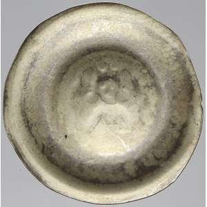 Václav II. (1278-1305). Český brakteát s poprsím panovníka 24 mm (0,33 g). Cach-nezná (jako 864)