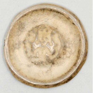 Václav II. (1278-1305). Český brakteát s poprsím panovníka 24 mm (0,33 g). Cach-nezná (jako 864)