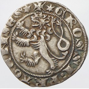 Václav II. (1278-1305). Pražský groš (3,72 g), obrácené Z. Sm.-3