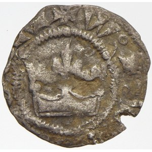 Václav II. (1278-1305). Parvus. okroj., lehce vylom.