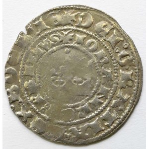 Jan Lucemburský (1305-46). Pražský groš. Cast.-VI/36. lehce nedor. střed, pěkná lilie na rubu