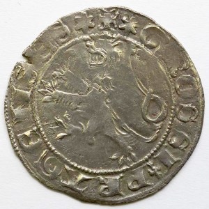 Jan Lucemburský (1305-46). Pražský groš. Cast.-VI/36. lehce nedor. střed, pěkná lilie na rubu