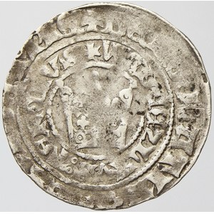 Václav IV. (1378-1419). Pražský groš z počátku vlády, široký střížek 29,5 mm (2,96 g)