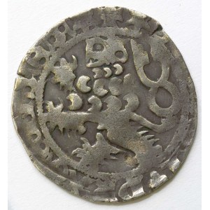 Václav IV. (1378-1419). Pražský groš, blíže neurčeno. krásný lev, okr.