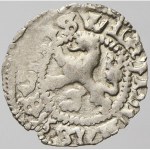 Vladislav II. (1471-1516). Bílý peníz, Paukert-64, lev s jazykem, opis …SECUNDUS. nep. nedor.