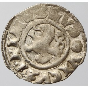 Ludvík I.  (1516-26). Bílý peníz, opis bez rozděl. znamének.  nep. nedor.