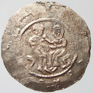 Vladislav I.  (1110-1113). Olomoucký denár. Cach-532.  opis nedor., kor.