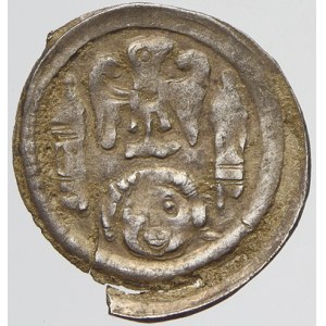 Vladislav I. Jindřich  (1197-1222). Denár. Cach-887.  odlomen okraj