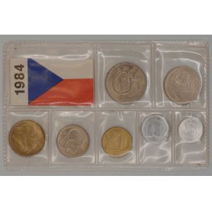 Sada oběhových mincí ČSSR 1984