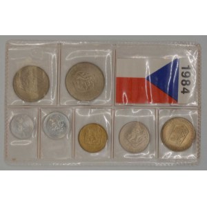 Sada oběhových mincí ČSSR 1984