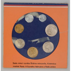 Sada oběhových mincí ČSSR 1990.  poškozený obal