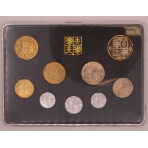 Sada oběhových mincí ČSFR 1992, včt. 10 Kčs Rašín, orig. etue v kartonovém obalu