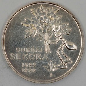 200 Kč 1999 O. Sekora, etue