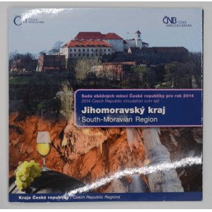 Sada oběhových mincí 2014 Jihomoravský kraj, orig. obal