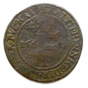 Ferdinand I.  Početní peníz 1564 Jáchymov - Geitzkofler. Mrštík-8.  kor.