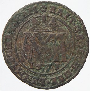 Maxmilián II.  Početní peníz 1573 K. Hora