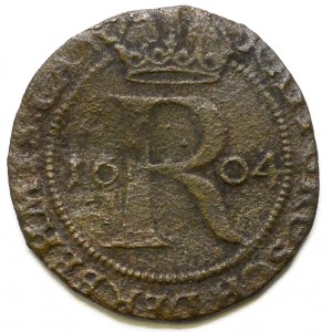 Rudolf II.  Početní peníz 1604 K. Hora - Enderle. Mrštík-66a.  dr. ox.