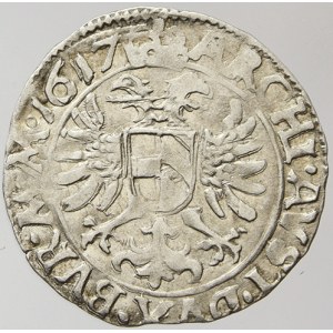 Bílý groš 1617 K. Hora - Hölzl, opis začíná kytičkou, BO.REX