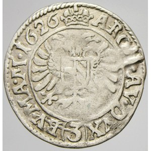 3 krejcar 1626 Praha - Hübmer.  leh. nedor.