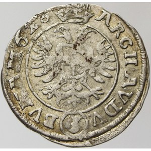 3 krejcar 1628 Praha - Hübmer.  lehce excentr.