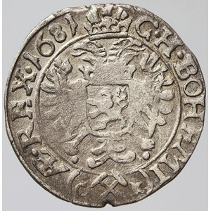 3 krejcar 1681 K. Hora - Krahe.  nedor.