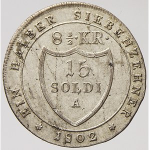 15 soldi / 8 ½ krejcaru 1802 A. KM-18