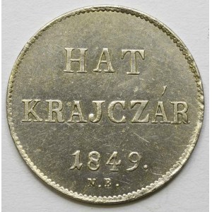 6 (hat) krajczár 1849 N.B.