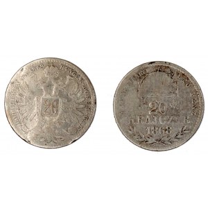 20 krejcar 1868, 1868 KB (MKVP)