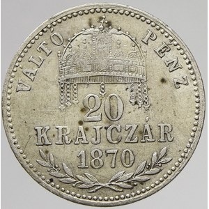 20 krejcar 1870 GY.F.