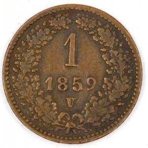 1 krejcar 1859 V