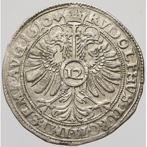 12 krejcar 1610 s tit. Rudolfa II. J.u.F.-287.  vada na hr.
