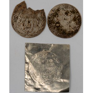 ⅓ tolaru 1772 B (2x  DOBOVÝ PADĚLEK ) + 2x dobový otisk mince na folii pro srovnání