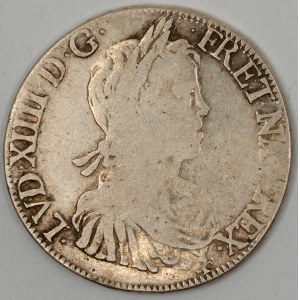 Ludvík XIV. (1643-1715). Ecu 1653 B. KM-155.2