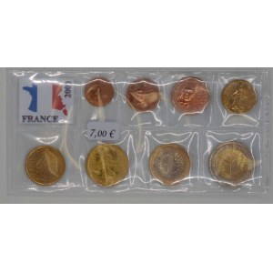 Sada oběžných mincí Francie 2000
