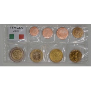 Itálie, rep.  Sada oběžných mincí Itálie 2002
