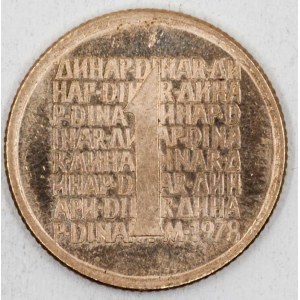Jugoslavie.  1 dinar 1978 zkouška - nevydaný. KM-Pn27